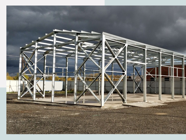 Двускатные ангары в Старый Оскол от 607 руб. за квадрат