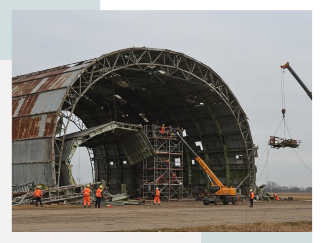 Демонтаж ангаров в Старом Осколе