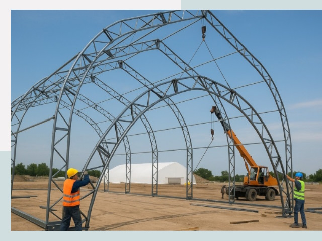 Монтаж ангаров в Старом Осколе от 607 руб. - Надежно и быстро